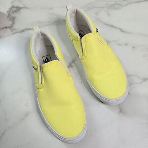 Vans Classic Slip-On Yellow Size 7.5 Sneakers Shoes Canvas